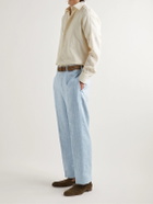 Giuliva Heritage - Felice Straight-Leg Linen-Twill Trousers - Blue