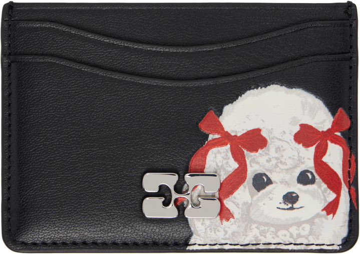 Photo: GANNI Black Bou Poodle Card Holder