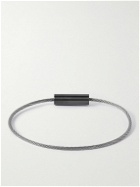 Le Gramme - 5g Brushed Recycled Sterling Silver and Ceramic Bracelet - Black