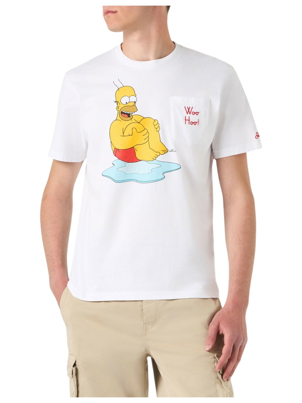 Photo: MC2 Saint Barth Man Cotton T-shirt With Homer Print | The Simpsons Special Edition