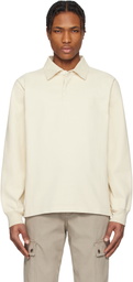 Burberry Beige Long-Sleeve Cotton Polo
