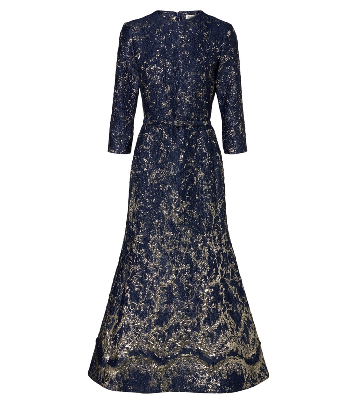Photo: Simkhai Claravelle belted jacquard cocktail dress