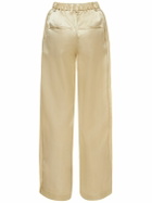 DEVEAUX Chloe Cupro Satin Wide Pants