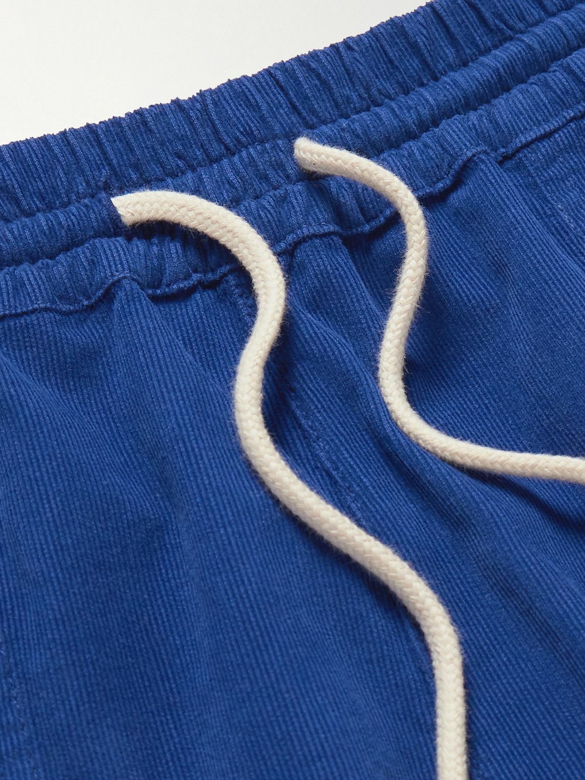La Paz - Beach Tapered Cotton-Corduroy Drawstring Trousers - Blue