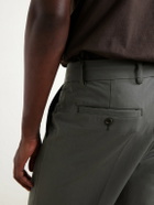 James Perse - Slim-Leg Stretch Cotton-Blend Trousers - Green