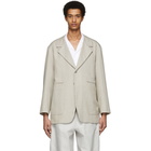 House of the Very Islands Grey Cut-Off Lapel Wheelbase Blazer