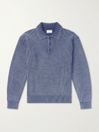 Aimé Leon Dore - Knitted Cotton-Blend Polo Sweater - Blue