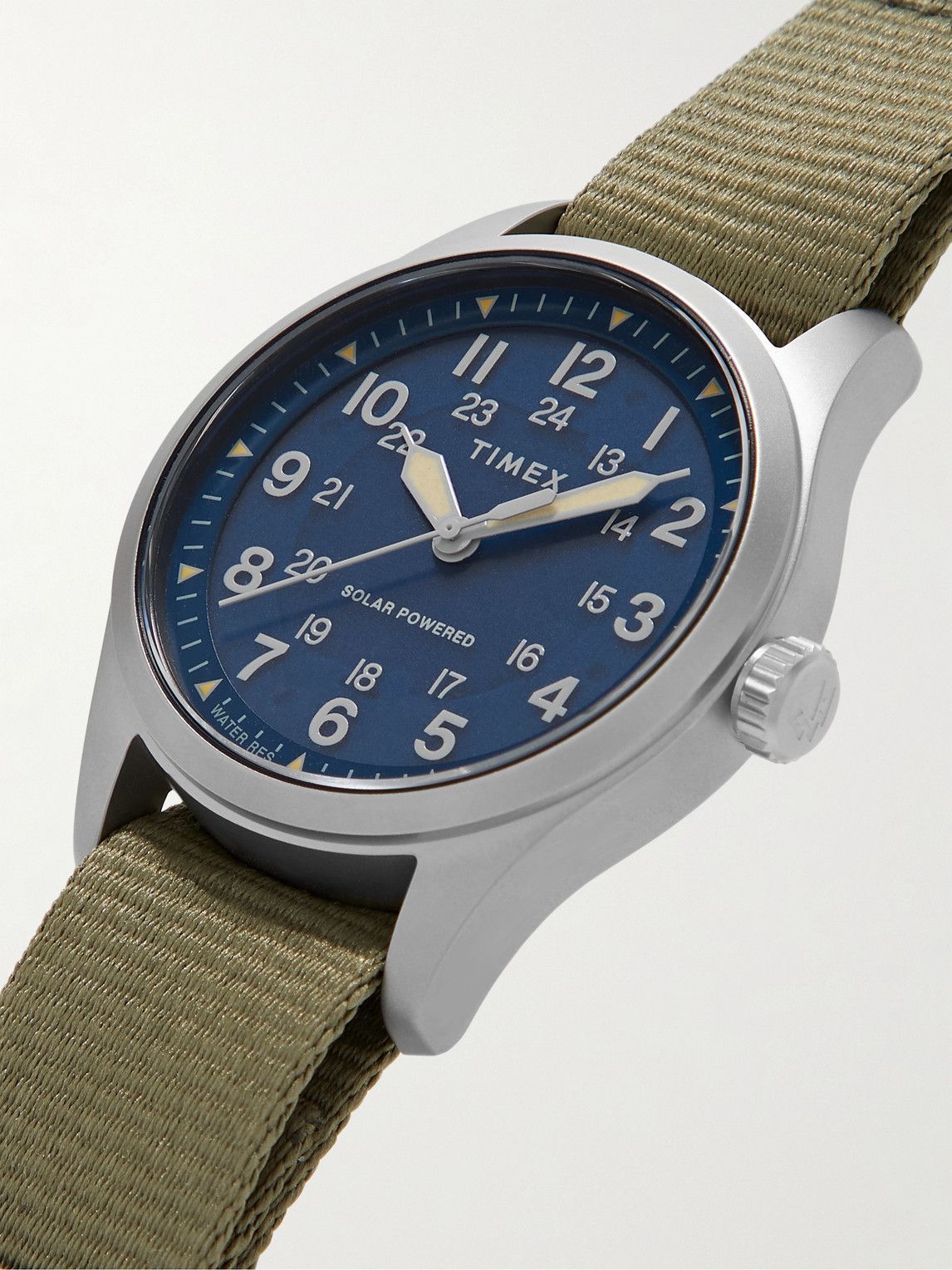 Timex - Field Post Solar 41mm Stainless Steel and Recycled Webbing Watch