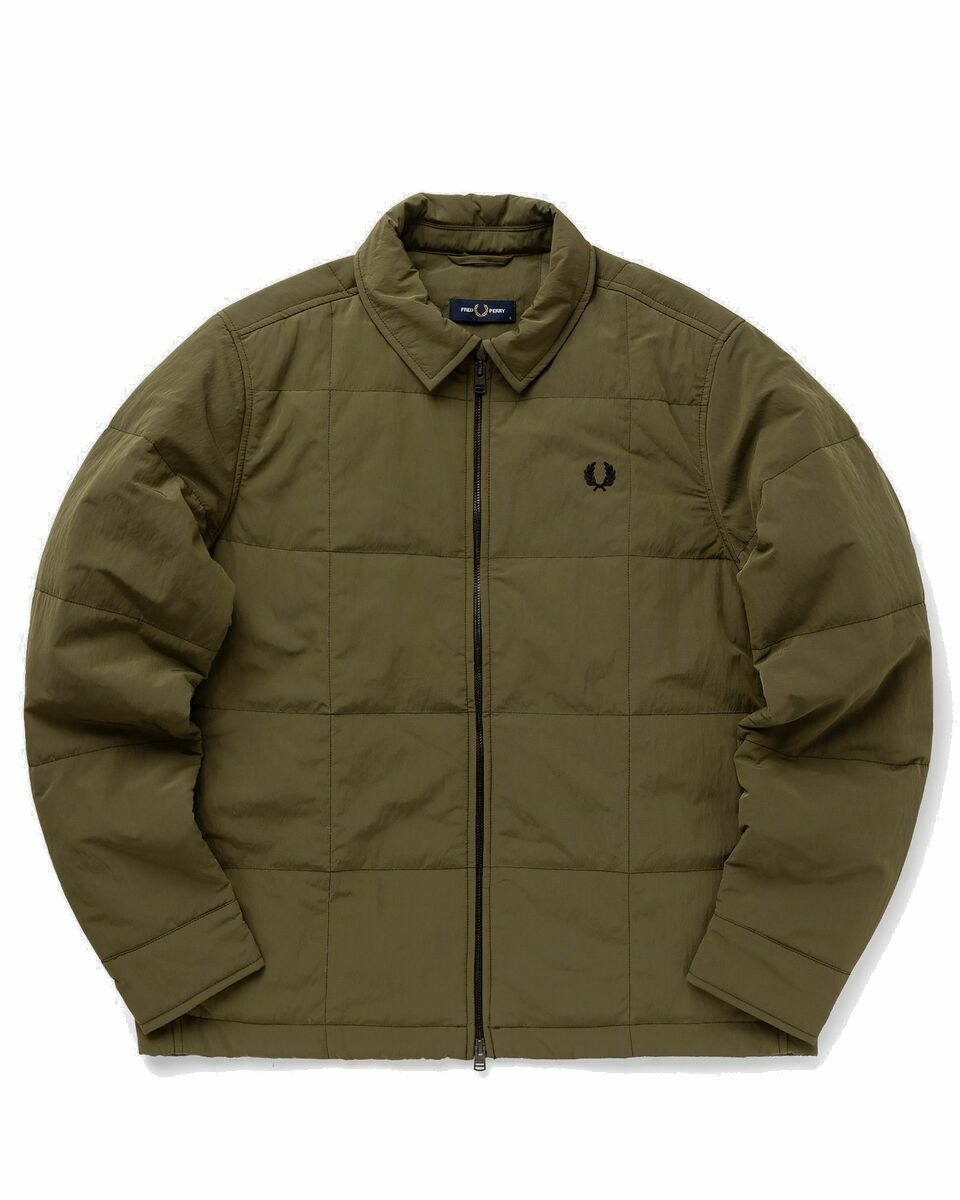 Photo: Fred Perry Quilted Overshirt Green - Mens - Overshirts