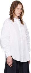 3.1 Phillip Lim White Gathered Sleeve Shirt