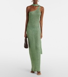 Bananhot Aretha sequined one-shoulder maxi dress