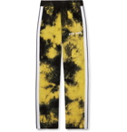 Palm Angels - Tapered Striped Tie-Dyed Cotton-Blend Velour Track Pants - Black