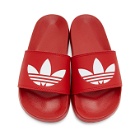 adidas Originals Red Adilette Lite Pool Slides