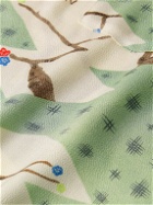 Visvim - Crosby Camp-Collar Printed Silk-Crepe Shirt - Green
