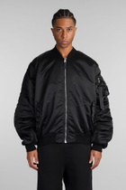 Alpha Industries Ma-1 Uv Bomber In Black Nylon