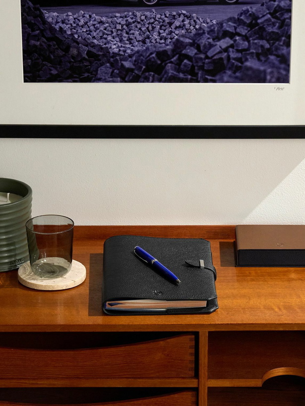 Photo: Dunhill - Century Logo-Debossed Full-Grain Leather Notebook