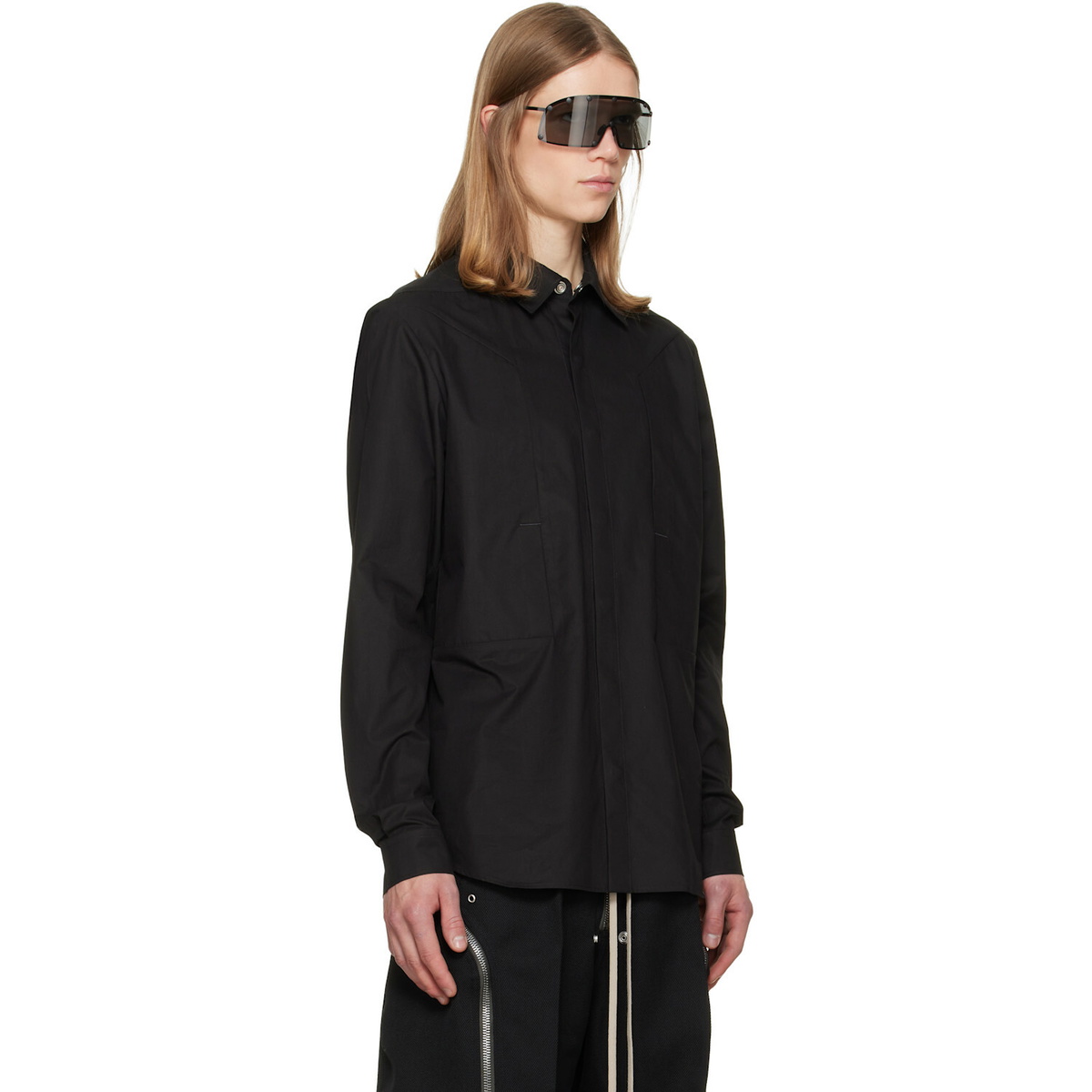 Rick Owens Black Tower Fogpocket Overshirt
