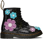 Dr. Martens Baby Black 1460 Glitter Lace-Up Boots