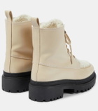 Yves Salomon Wool-lined leather ankle boots