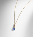 Stone and Strand Full Volume 14kt gold (585/1000) necklace with sapphire and diamond