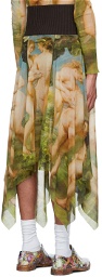 Jean Paul Gaultier SSENSE Exclusive Multicolor Nylon Midi Skirt