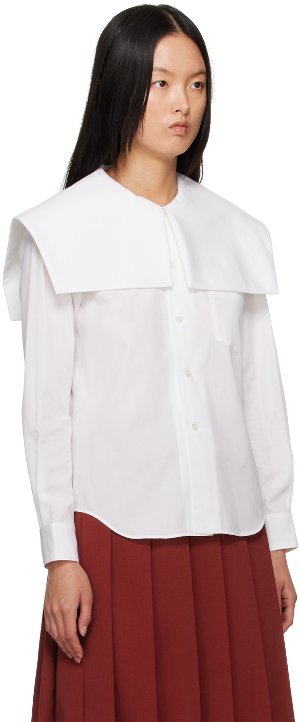 Comme des Garçons Girl White Sailor Collar Shirt Comme des Garcons
