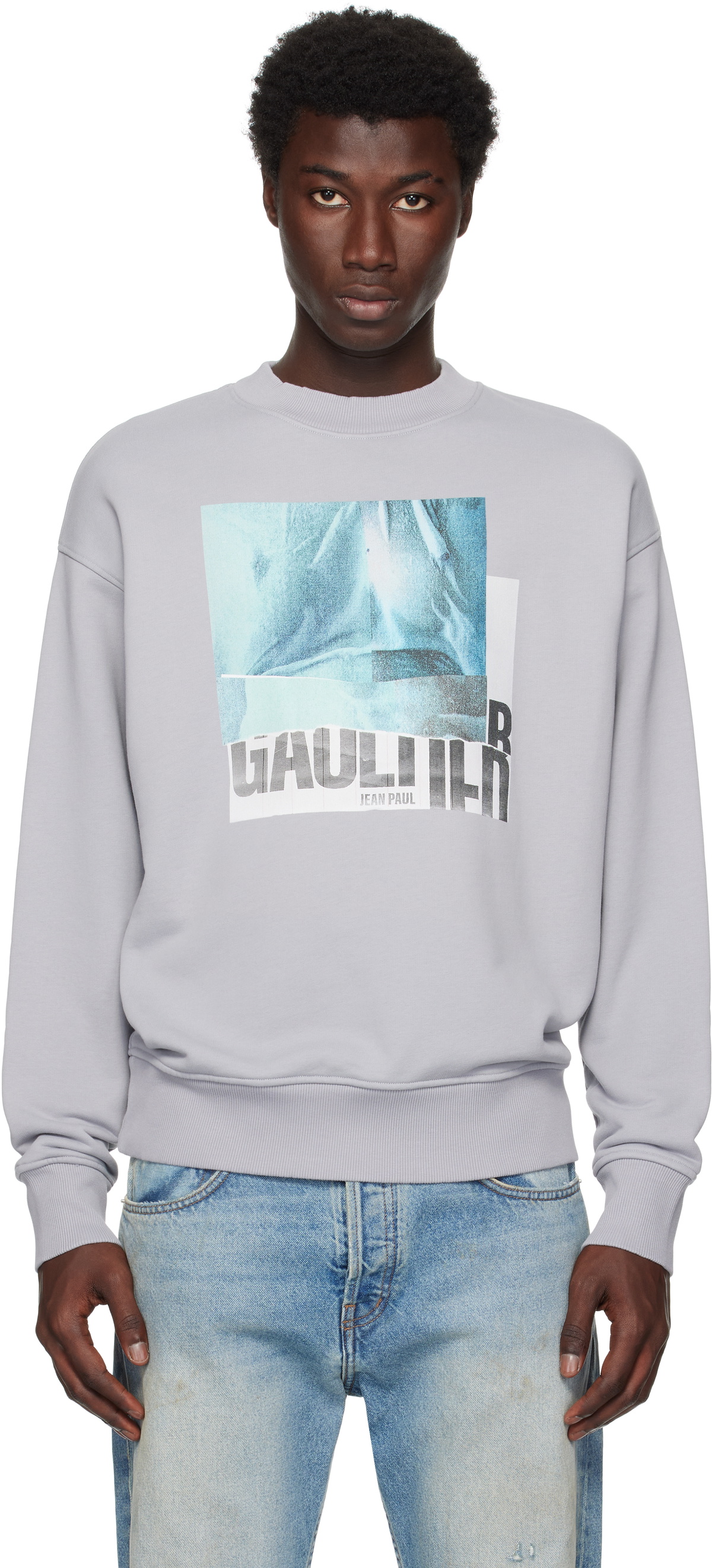 Jean Paul Gaultier Gray Printed Water Sweatshirt Jean Paul