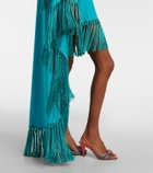 Taller Marmo Cecil fringed crêpe cady kaftan