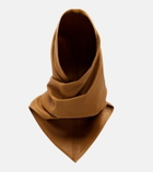 Nour Hammour Draped leather hood