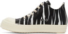 Rick Owens Drkshdw Black & White Zebra Sneakers