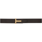 Tom Ford Reversible Brown and Black T Belt