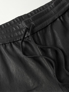 John Elliott - LA Tapered Leather Drawstring Trousers - Black