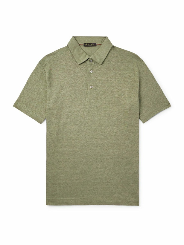 Photo: Loro Piana - Linen Polo Shirt - Green