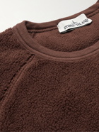 Stone Island - Logo-Appliquéd Cotton-Blend Fleece Sweatshirt - Brown