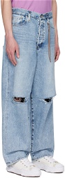 MASTERMIND WORLD Blue Water-Repellent Jeans