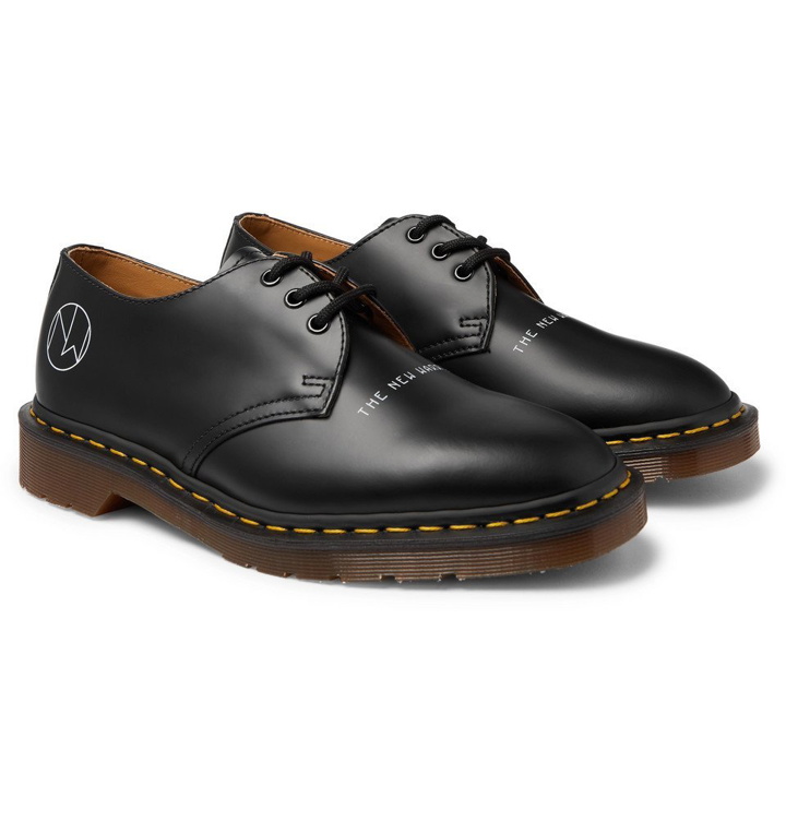 Photo: Undercover - Dr. Martens 1461 Printed Leather Derby Shoes - Black