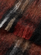 De Bonne Facture - University Oversized Checked Mohair and Wool-Blend Scarf
