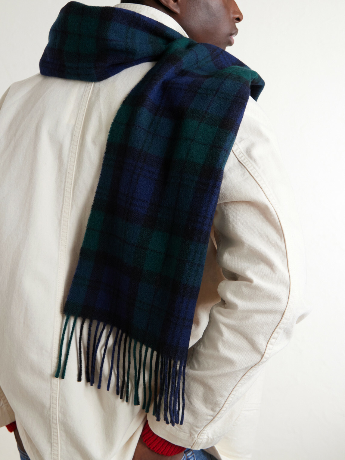 Polo Ralph Lauren - Fringed Logo-Embroidered Recycled Wool-Blend Scarf