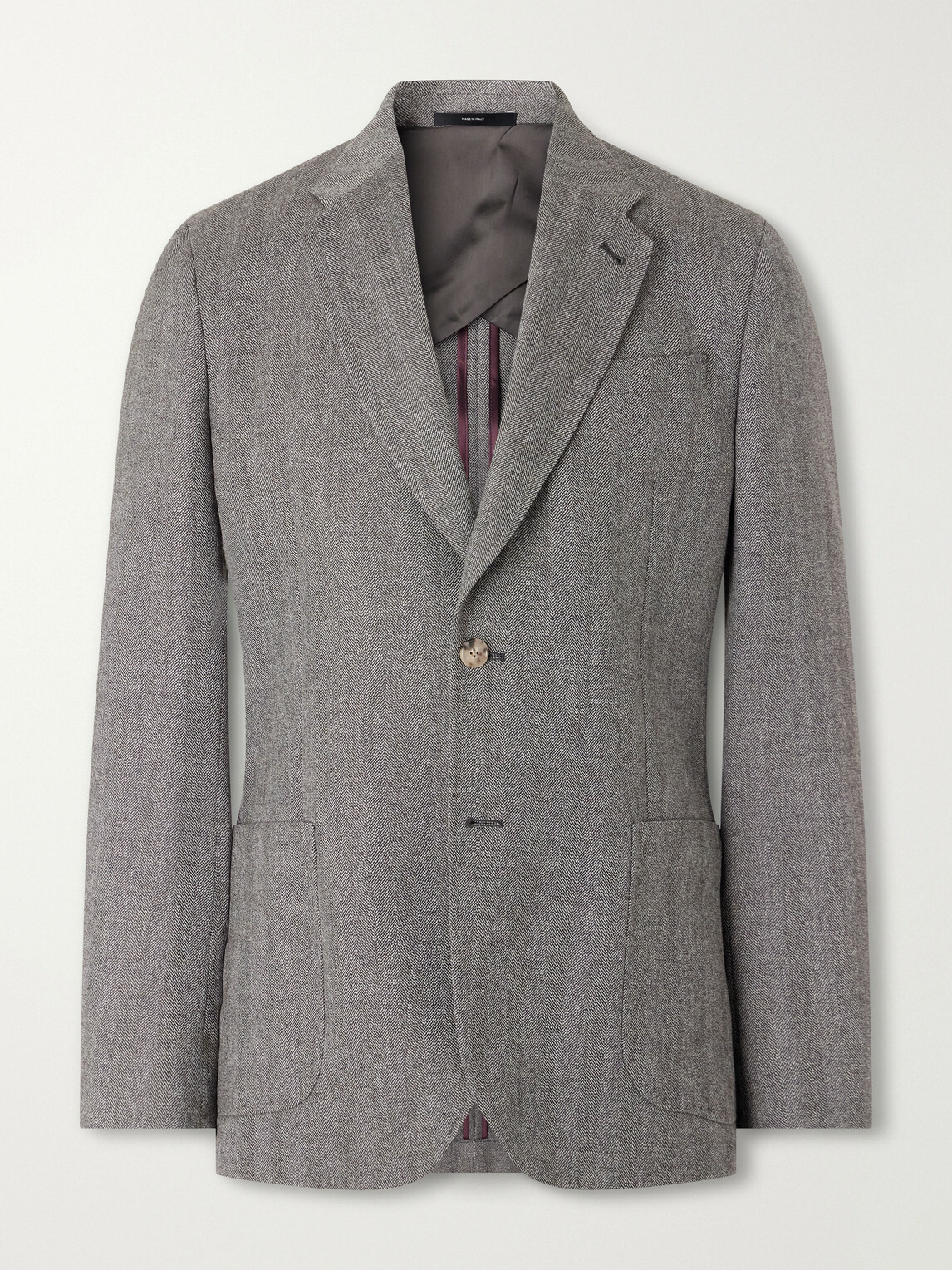 Paul Smith - Wool and Cashmere-Blend Herringbone Suit Jacket - Gray