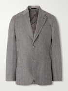 Paul Smith - Wool and Cashmere-Blend Herringbone Suit Jacket - Gray
