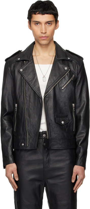 Photo: Deadwood Black River Leather Biker Jacket