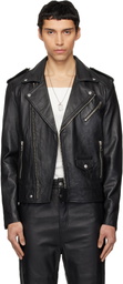 Deadwood Black River Leather Biker Jacket