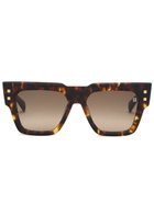 Balmain Eyewear B-army Rectangle-frame Sunglasses - Brown Havana - One Size