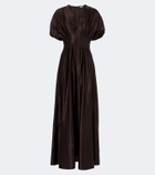 Joseph Nova pleated linen and silk maxi dress