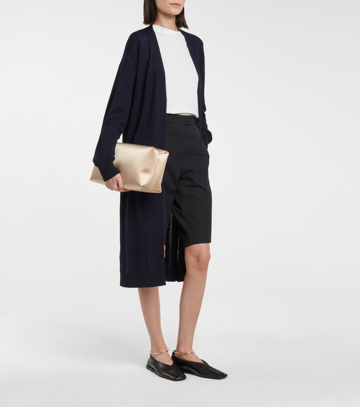 Jil Sander Women Black Shearling Clutch