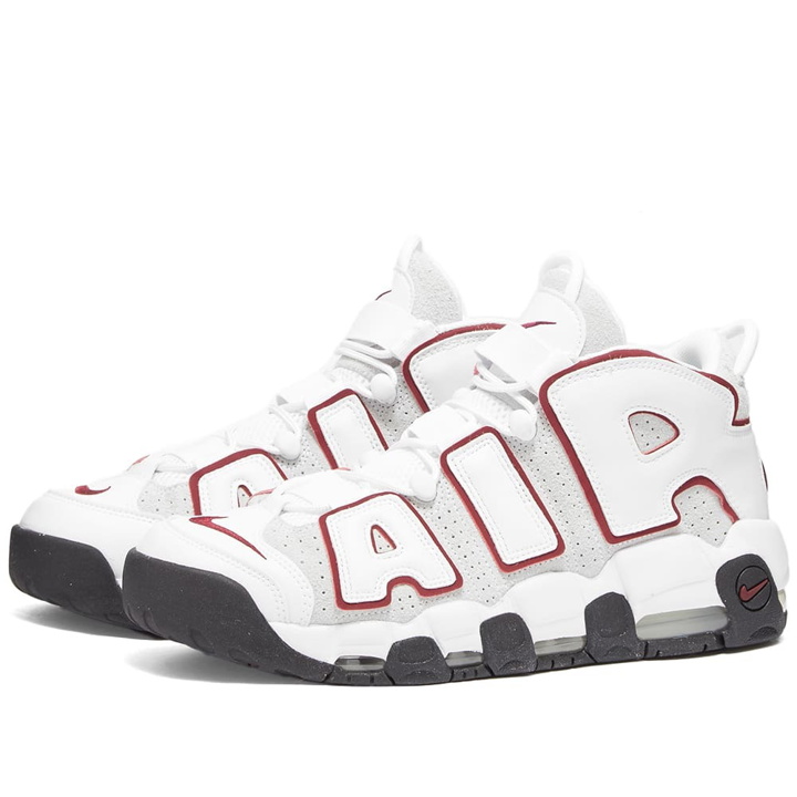 Photo: Nike Men's Air More Uptempo '96 Sneakers in White/Red/Summit/Dark Beetroot