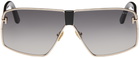 TOM FORD Rose Gold Rectangular Sunglasses