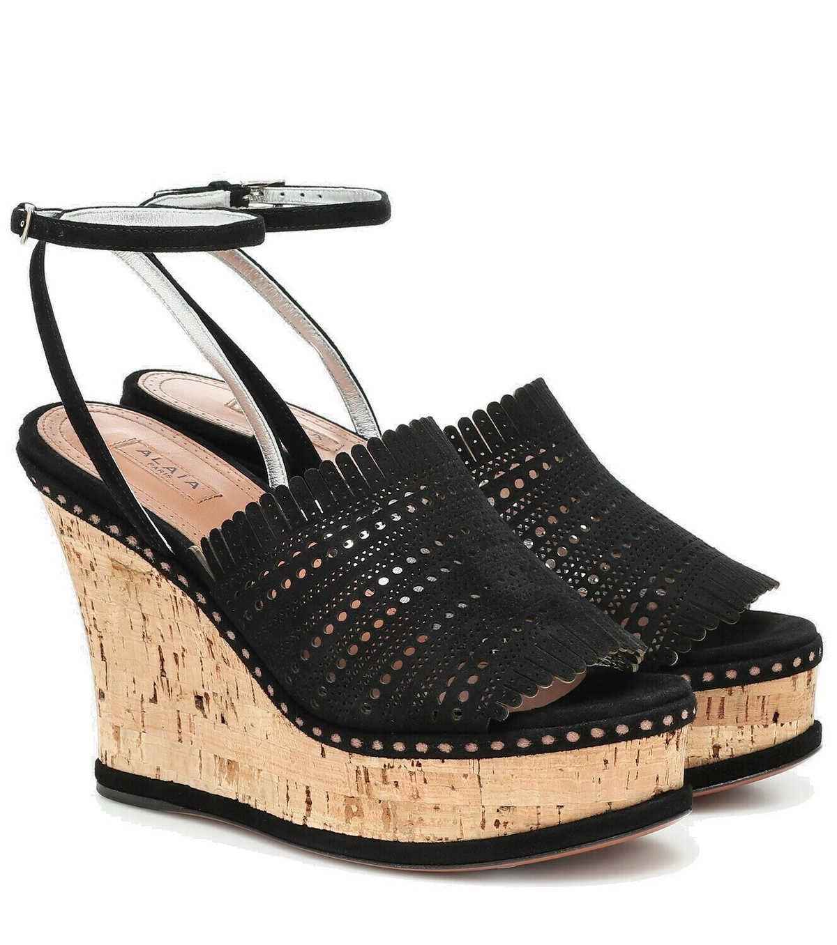 alaia sandal mule flower red suede main image 1