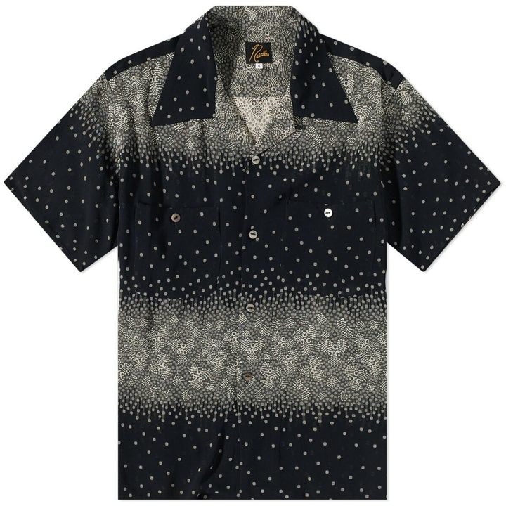 Photo: Needles Men's Dot Stripe Jacquard One Up Vacation Shirt in Black