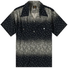 Needles Men's Dot Stripe Jacquard One Up Vacation Shirt in Black